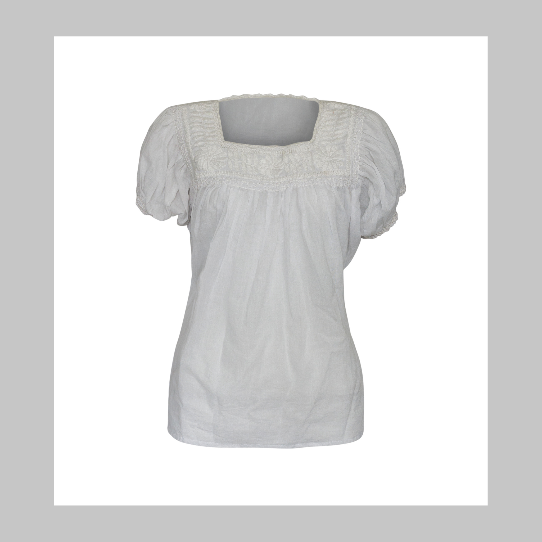 Mexican Blouse - White on white