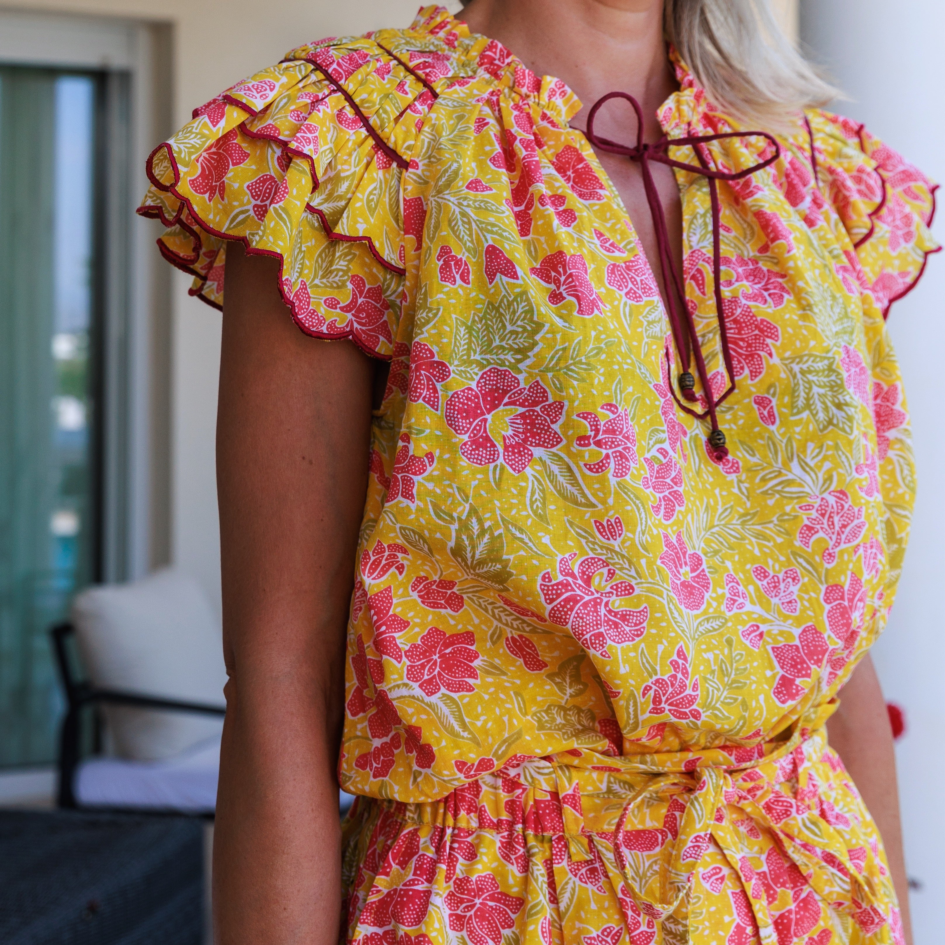 Batik Blouse  - Sunshine Yellow