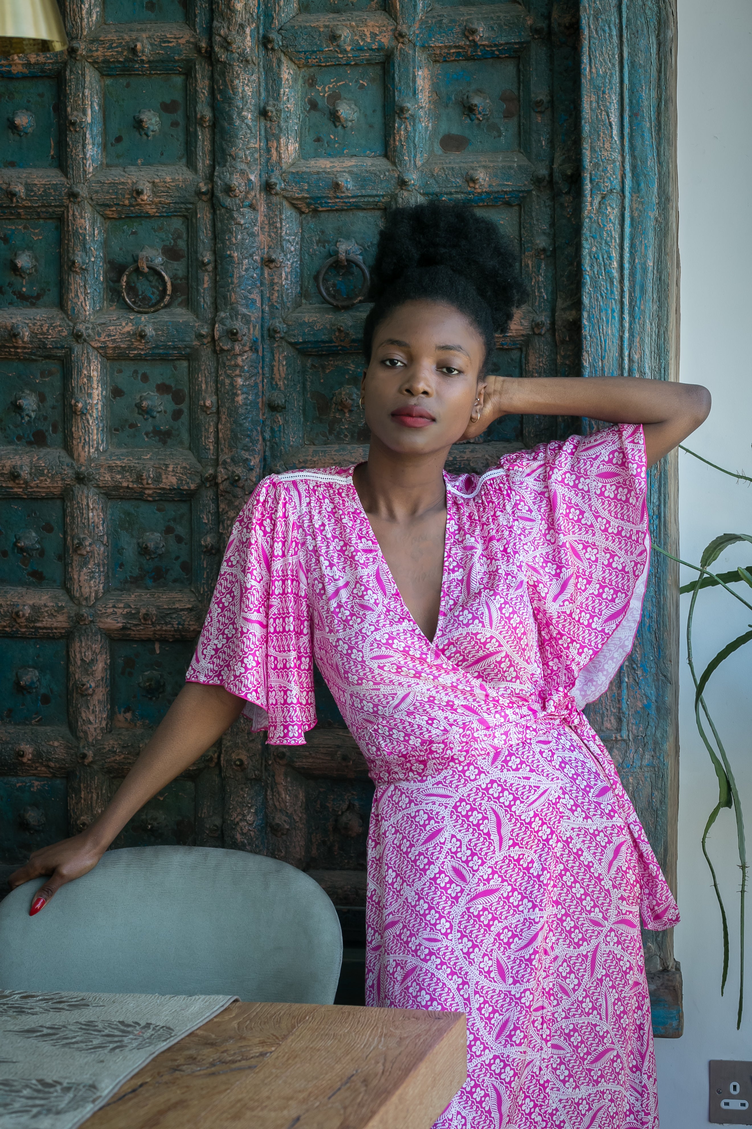 Pink Wrap dress